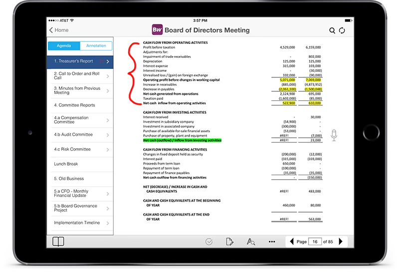 screenshot of Computershare BoardWorks